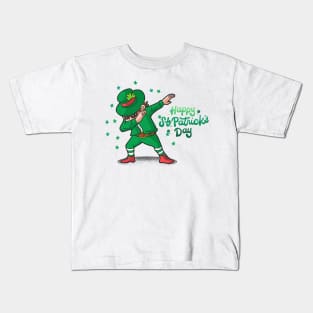 Happy St Patricks Day - Dabbing Leprechaun Kids T-Shirt